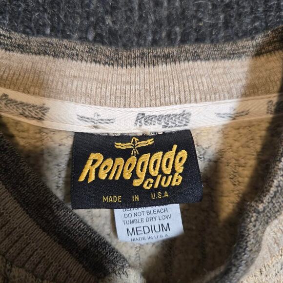 Vintage 80s Renegade Club Knitted crewneck with embroidered Alaska logo. mens M - Picture 5 of 5